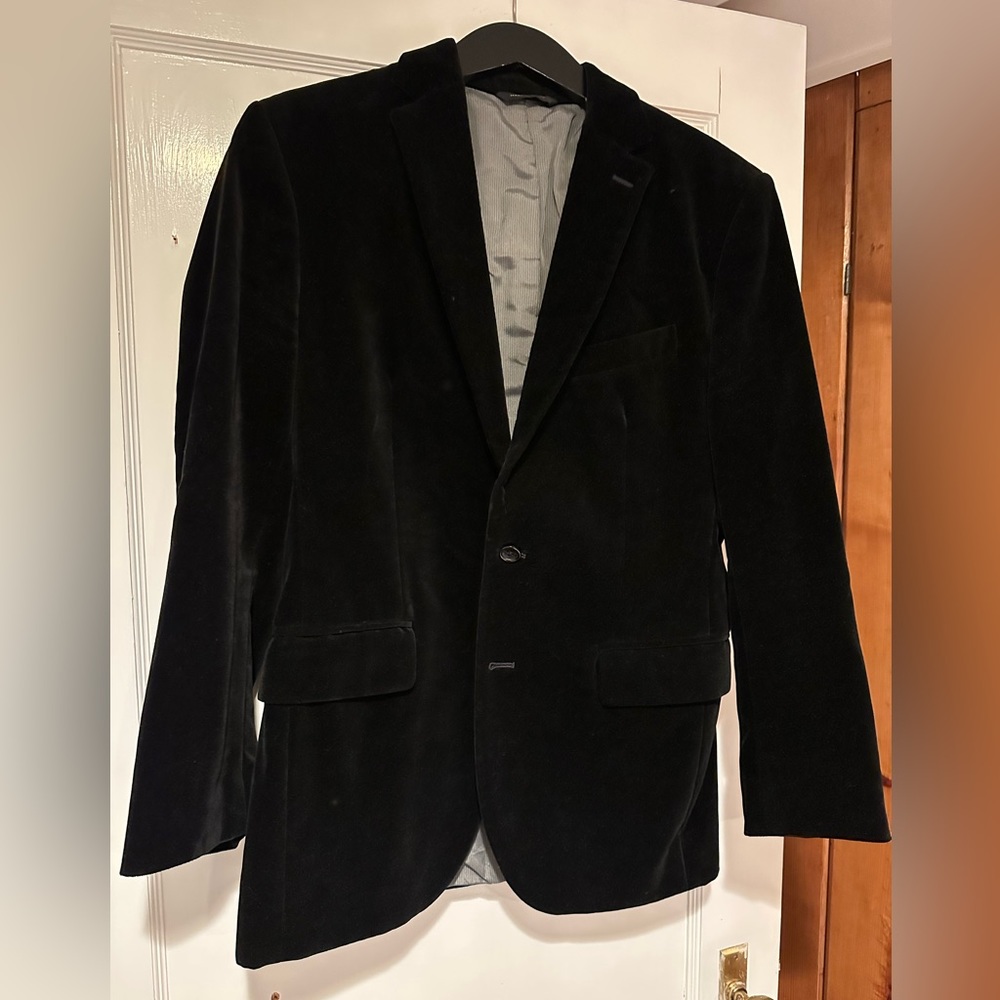 Mens Banana Republic Velvet Blazer black size 38s
